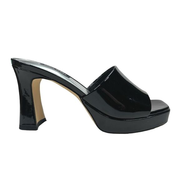 Nine West Beez Heeled Open Toe Sandal - Black - Size 7 - Picture 1 of 9